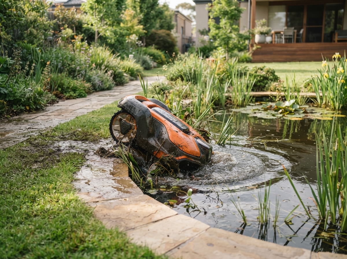 Mähroboter fährt in Teich Versicherung
